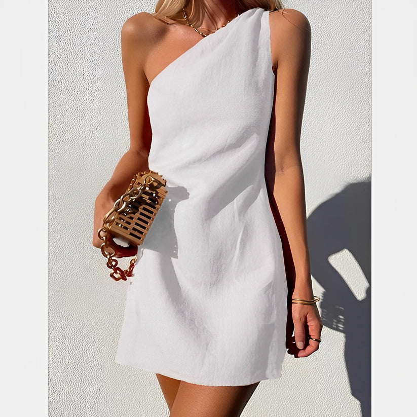 One-Shoulder-Maxikleid Damen Elegantes Sommerdesign - Selina 7