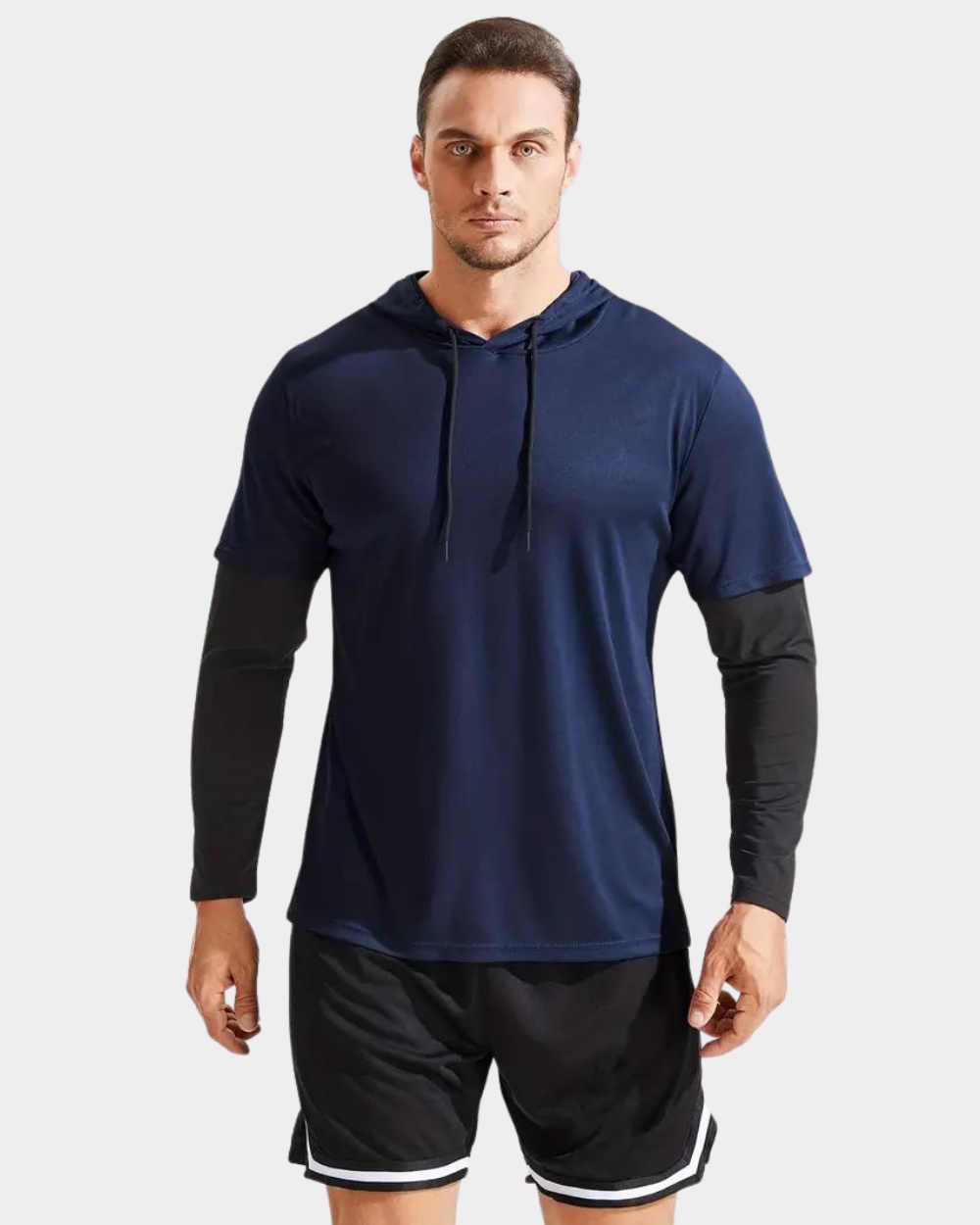 Herren Hoodie atmungsaktiv leicht verstellbare Kapuze mit Reflektoren