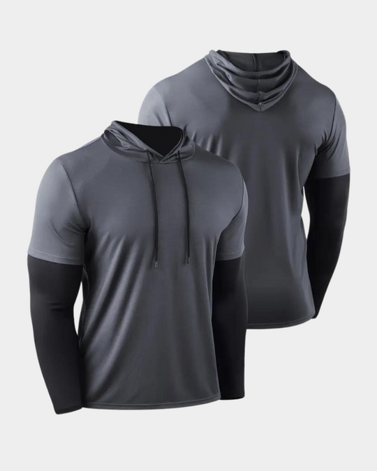 Herren Hoodie atmungsaktiv leicht verstellbare Kapuze mit Reflektoren