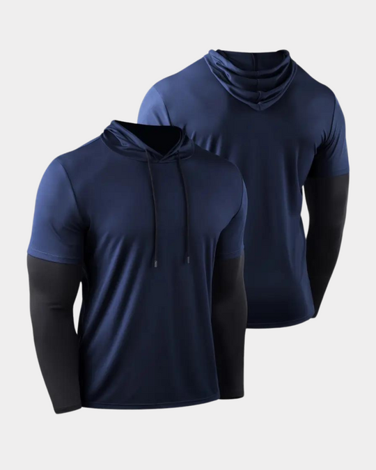 Herren Hoodie atmungsaktiv leicht verstellbare Kapuze mit Reflektoren