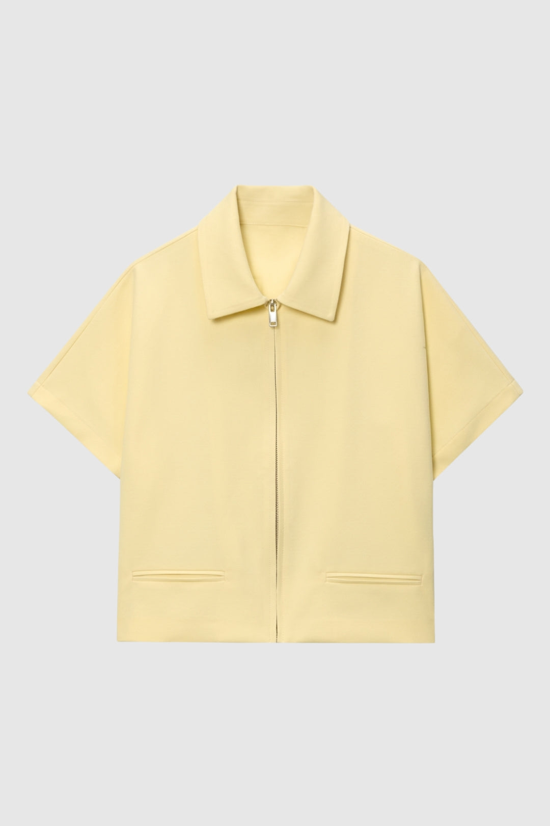 Overhemd Dames | Blouse Korte Mouw met Rits