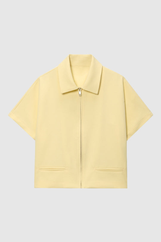 Overhemd Dames | Blouse Korte Mouw met Rits