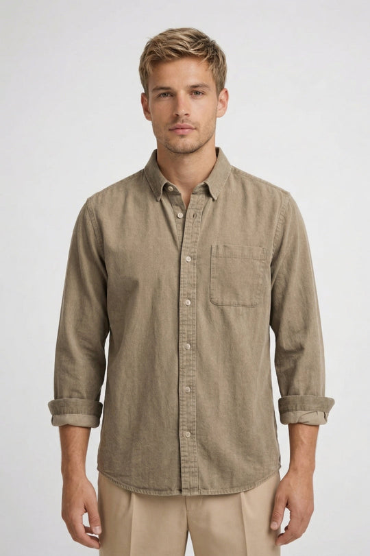Overhemd Heren | Relaxed Fit & Borstzak