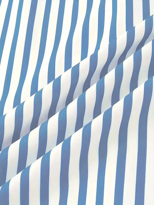 Overhemd Heren Slim Fit | Blauw-Wit Gestreept & Smart-Casual