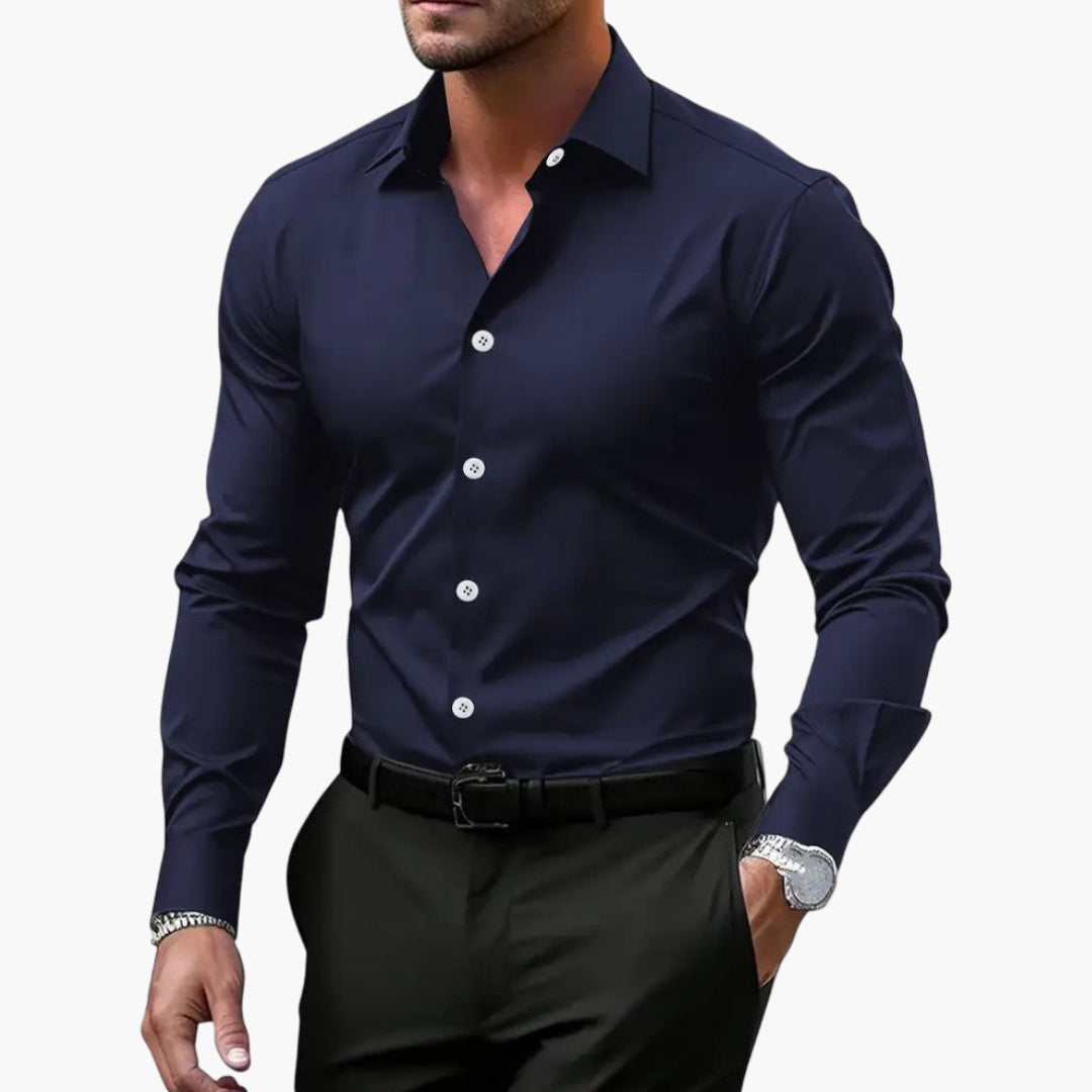 Overhemd Heren | Slim Fit & Gestructureerde Kraag voor elk Moment