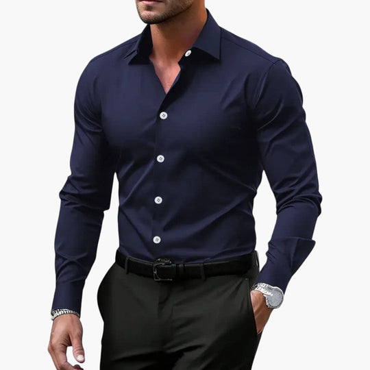 Overhemd Heren | Slim Fit & Gestructureerde Kraag voor elk Moment