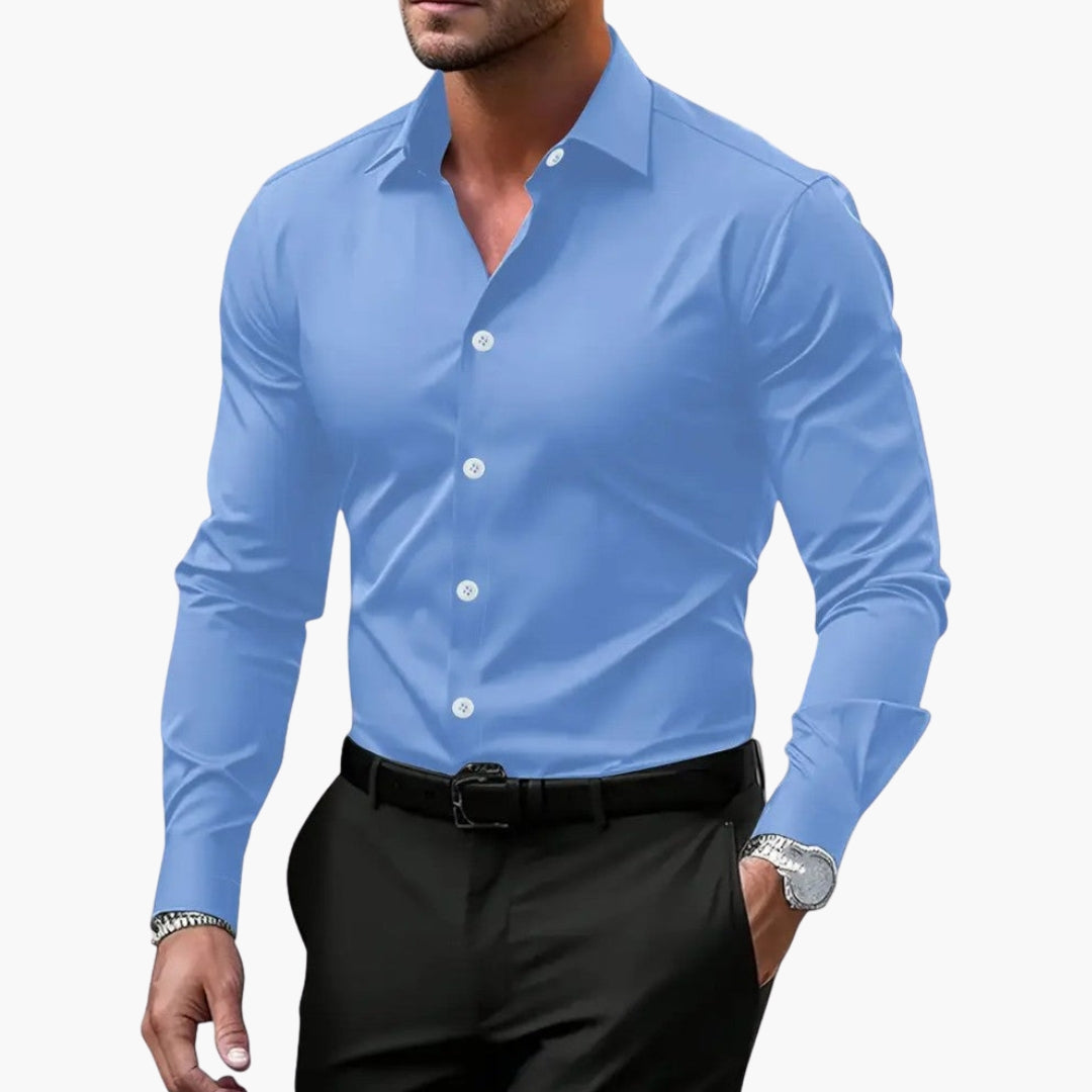 Overhemd Heren | Slim Fit & Gestructureerde Kraag voor elk Moment