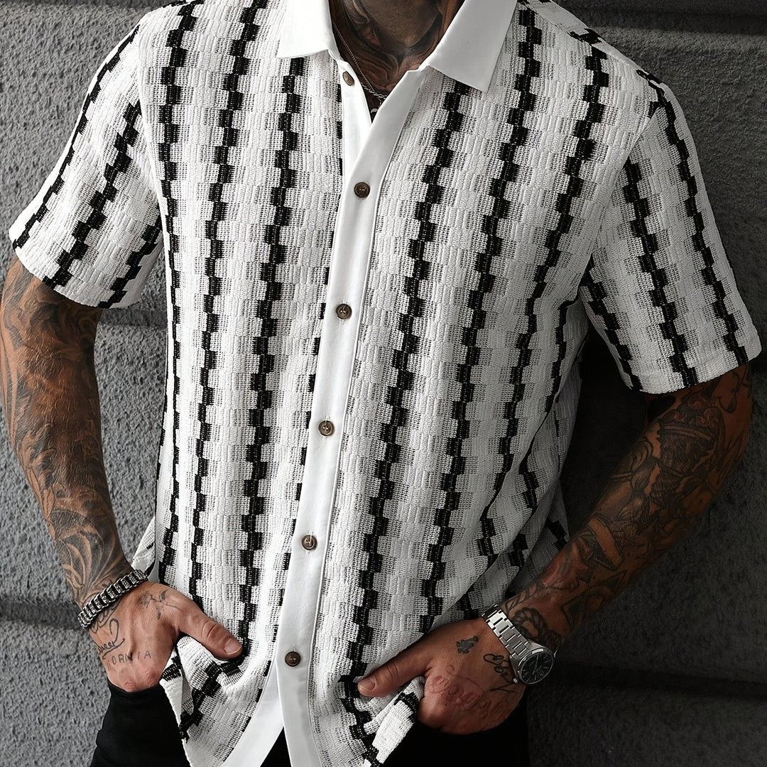 Overhemd Korte Mouw | Retro Strepen & Ademend Comfort