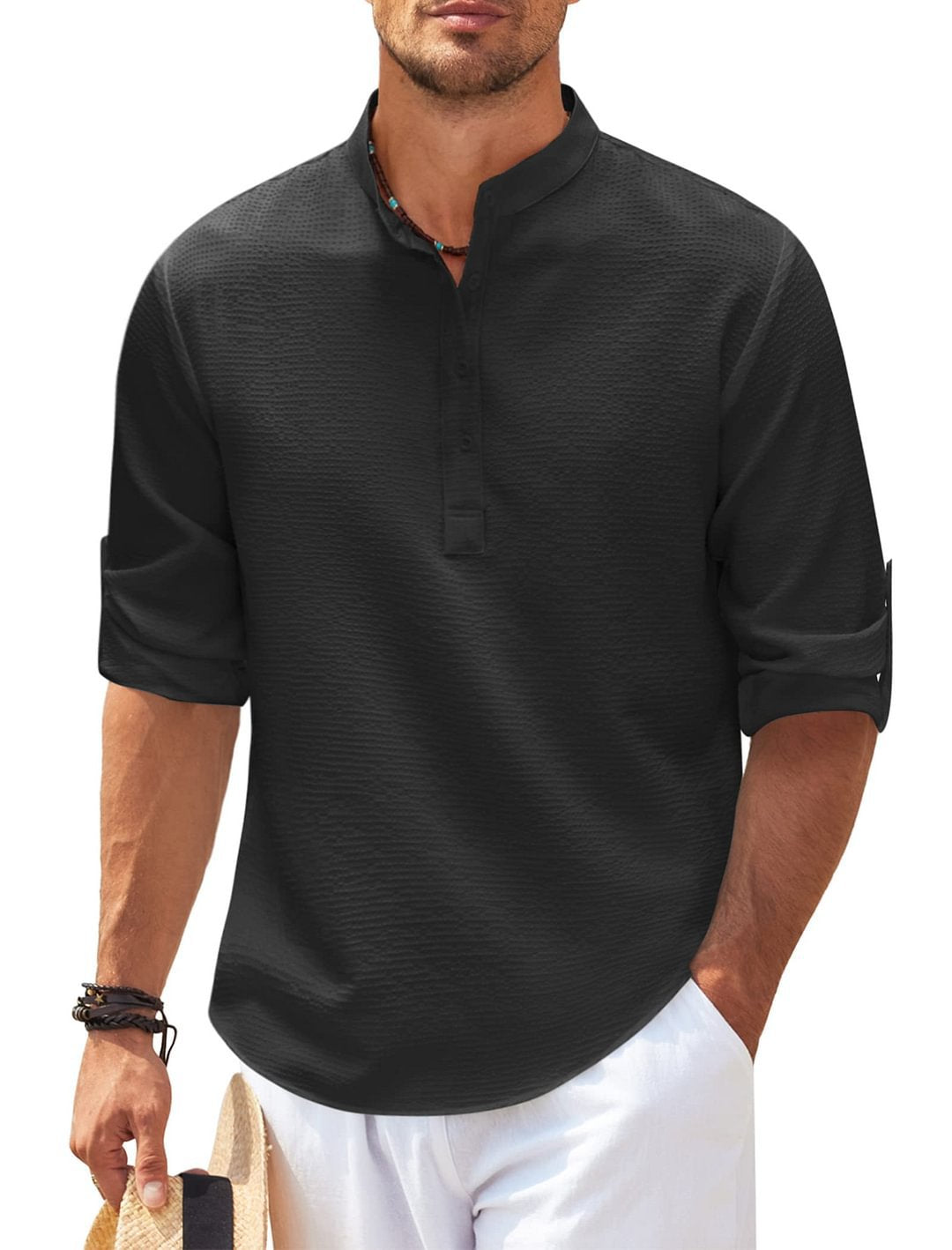 Overhemd Mannen | Casual Stijl & Oprolbare Mouwen