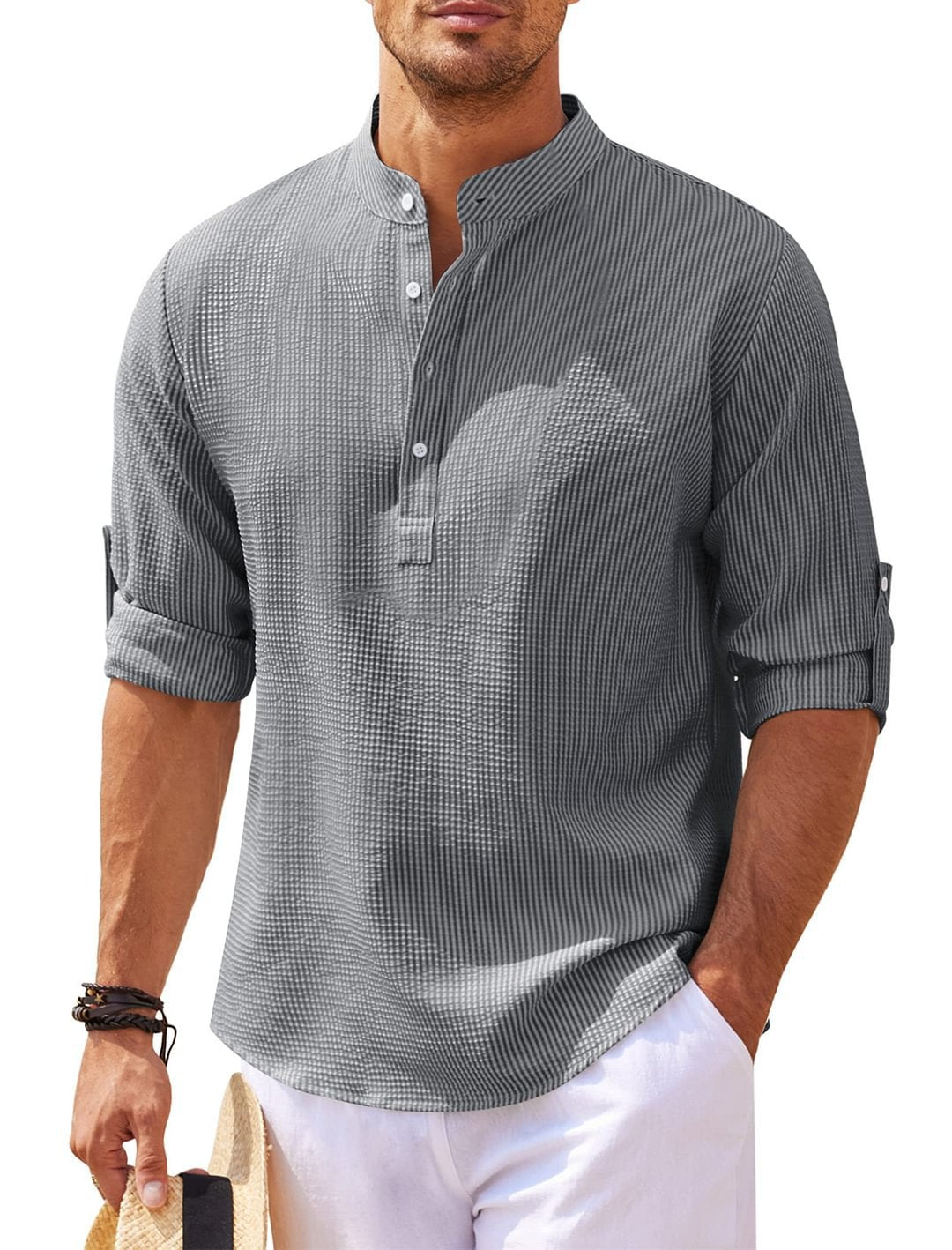 Overhemd Mannen | Casual Stijl & Oprolbare Mouwen