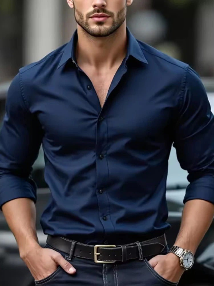 Overhemd Slim Fit Heren | Rekbaar & Bewegingsvrij Comfort