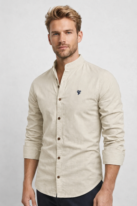 Overhemd | Slim Fit met Opstaande Kraag