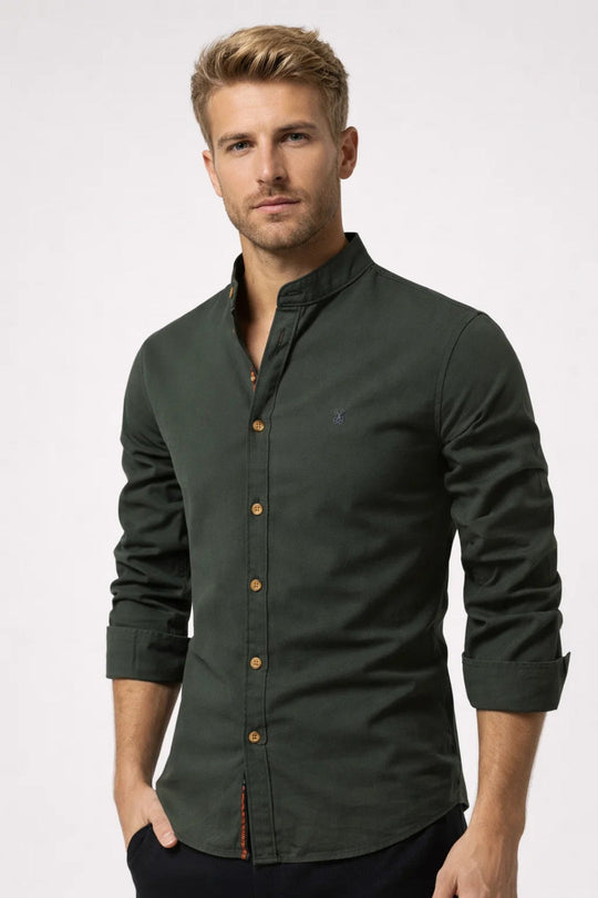 Overhemd | Slim Fit met Opstaande Kraag