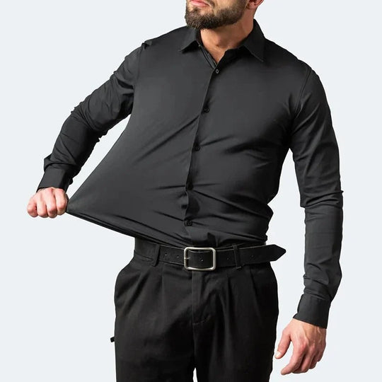 Overhemd met hoge stretch Heren | Strijkvrij & Ademend Comfort