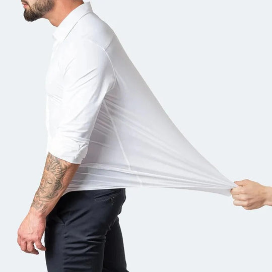 Overhemd met hoge stretch Heren | Strijkvrij & Ademend Comfort