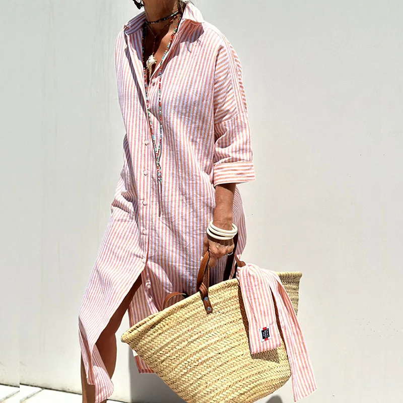 Overhemdjurk Dames | Gestreept & Casual Zomerse Stijl