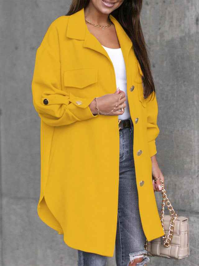 Overshirt Damen | Mit Wollkragen & Revers 12