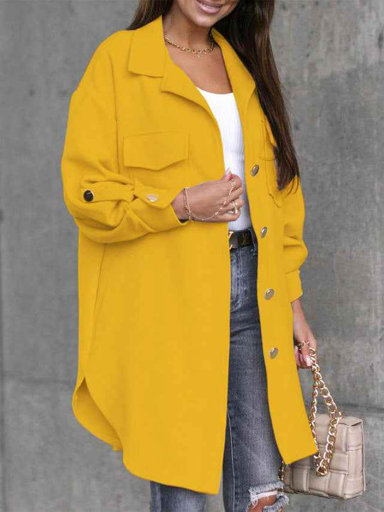 Overshirt Damen | Mit Wollkragen & Revers 12