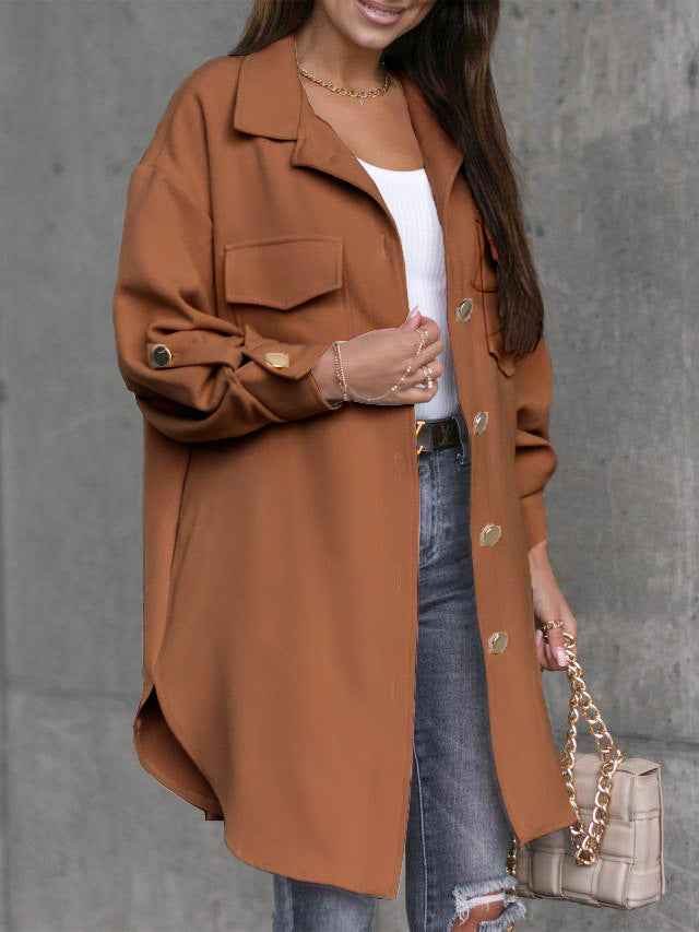 Overshirt Damen | Mit Wollkragen & Revers 9
