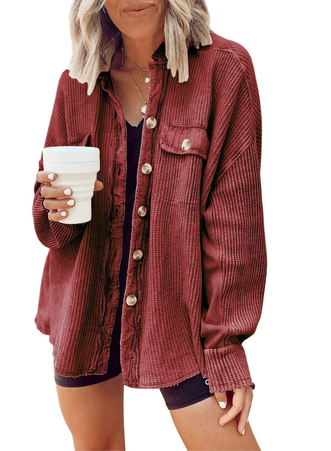 Overshirt Damen | Reverskragen & Asymmetrischer Saum