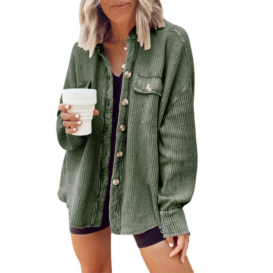 Overshirt Damen | Reverskragen & Asymmetrischer Saum