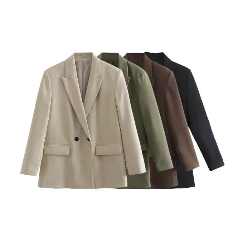 Oversized Blazer Dames | Dubbele Knoopsluiting & Elegante Powerlook