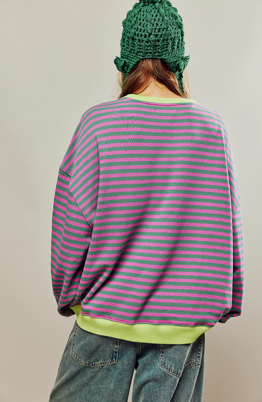 Oversized Sweater Damen | Gestreift & Lässig
