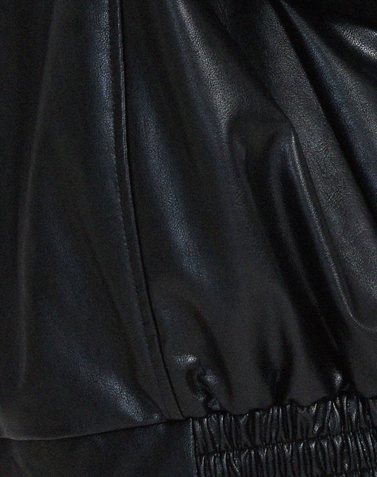 Oversized Losse Leren Jasje 8