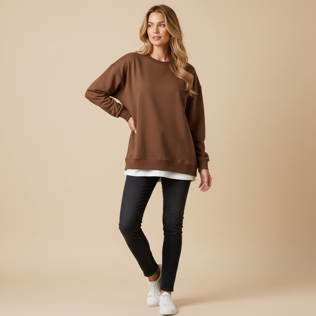 Oversized Sweatshirt Damen | Lockere Passform & Langarm 1