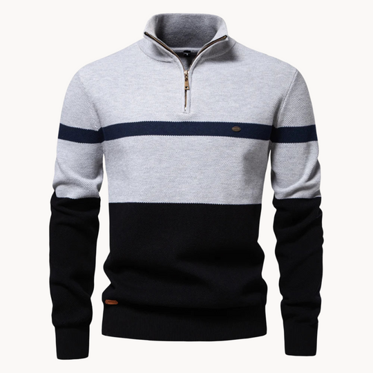 Herren Rundhals Pullover Klassisch Geschnitten Langarm 4