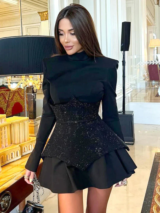 Pailletten-Mini-Cocktailkleid Damen - Hannah 6