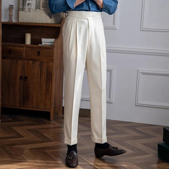 Pantalon Heren | Klassieke Plooi & Luxe Regular Fit Elegantie