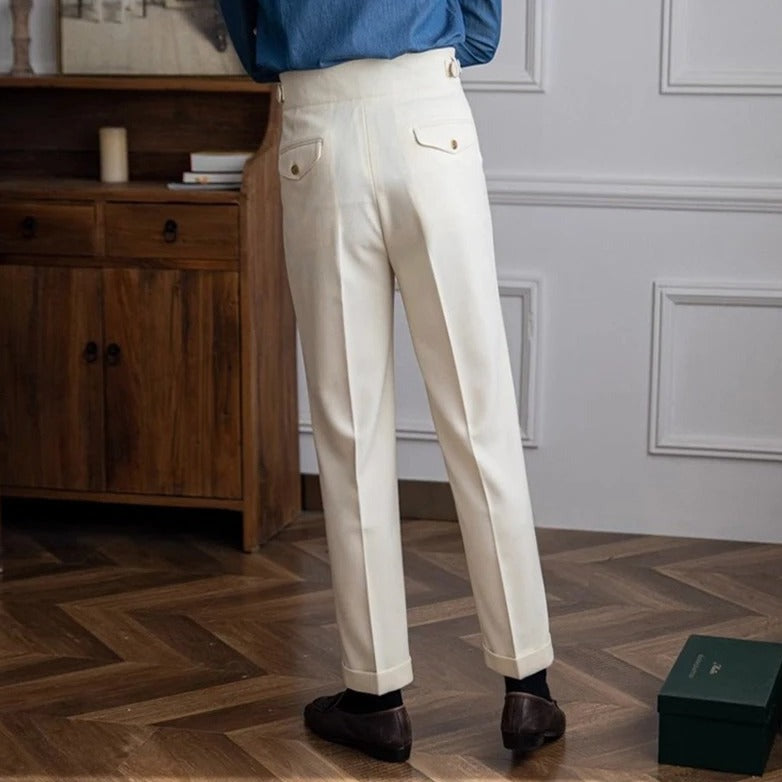 Pantalon Heren | Klassieke Plooi & Luxe Regular Fit Elegantie
