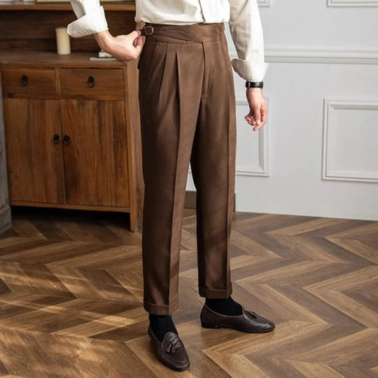 Pantalon Heren | Klassieke Plooi & Luxe Regular Fit Elegantie