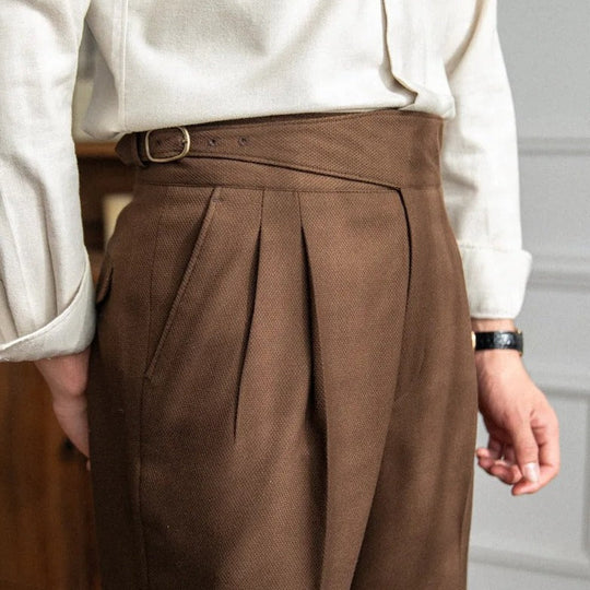 Pantalon Heren | Klassieke Plooi & Luxe Regular Fit Elegantie