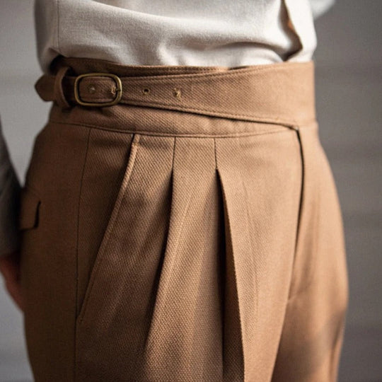 Pantalon Heren | Klassieke Plooi & Luxe Regular Fit Elegantie