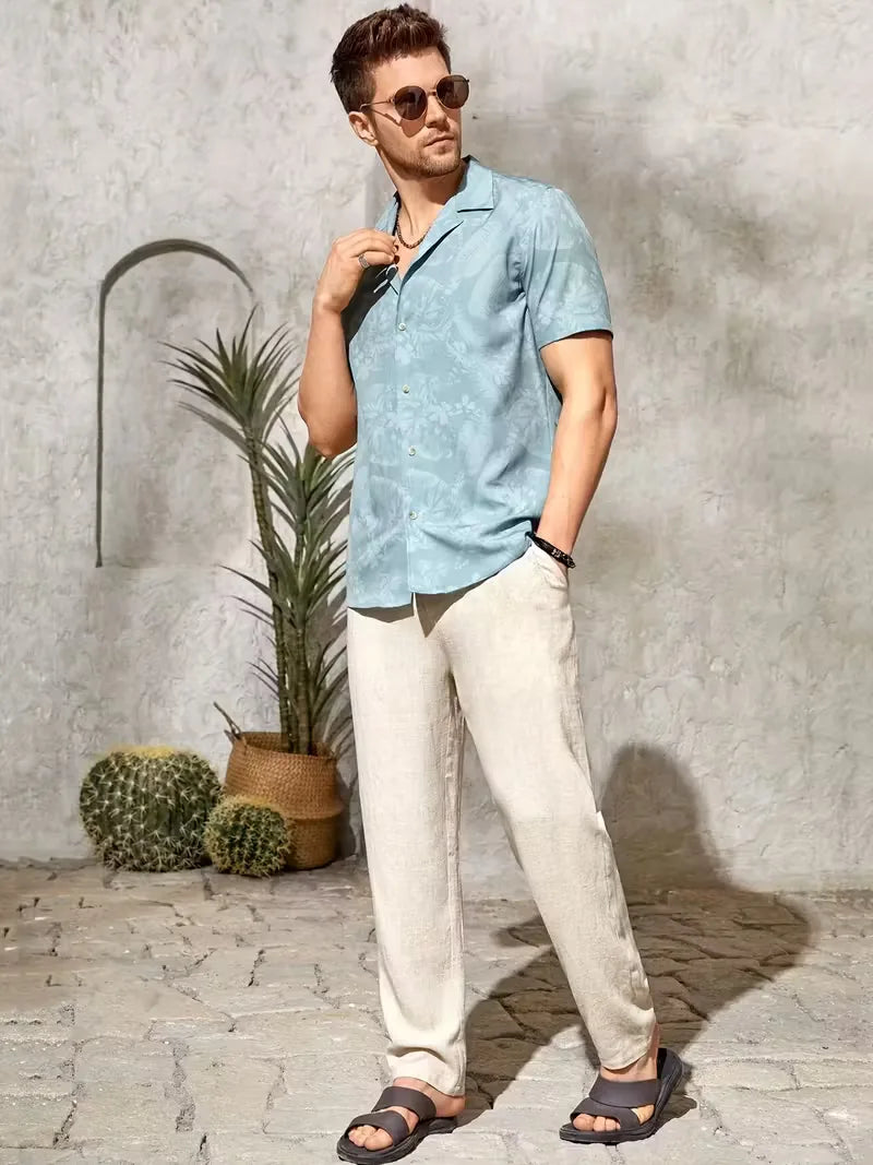 Pantalons met drawstring en straight leg 1