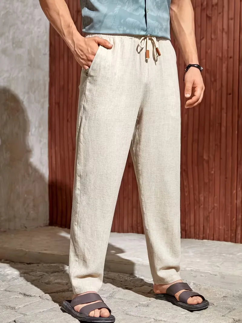 Pantalons met drawstring en straight leg 2