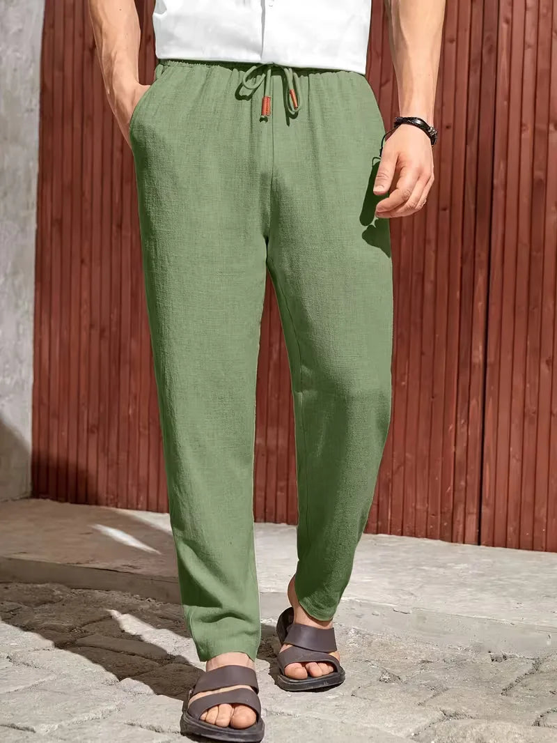 Pantalons met drawstring en straight leg 9