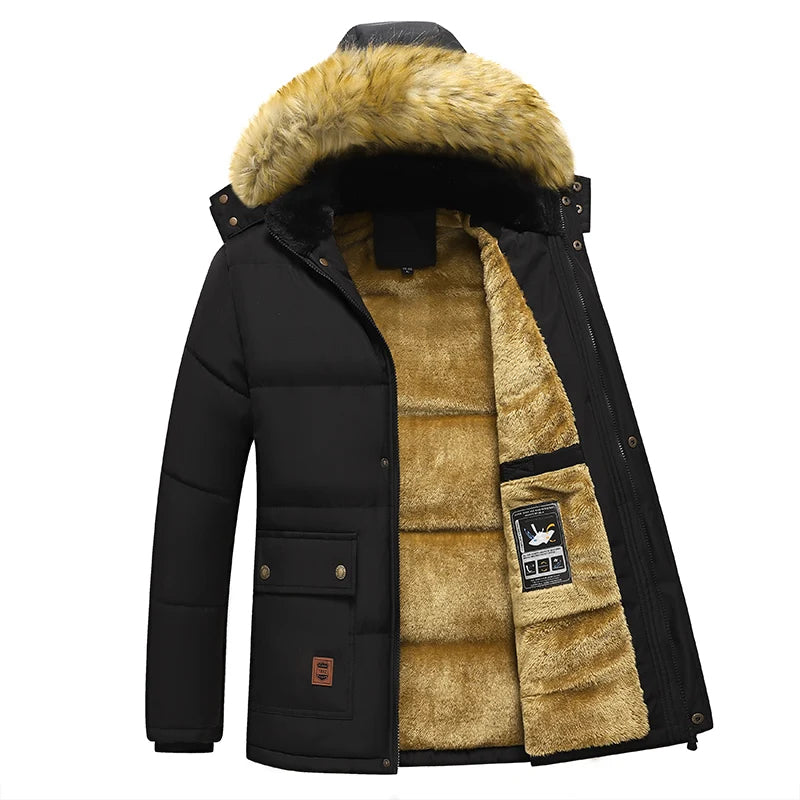 Parka Herren | Warme Winterjacke mit Kapuze | Winddicht & Stilvolles Outdoor-Design 2