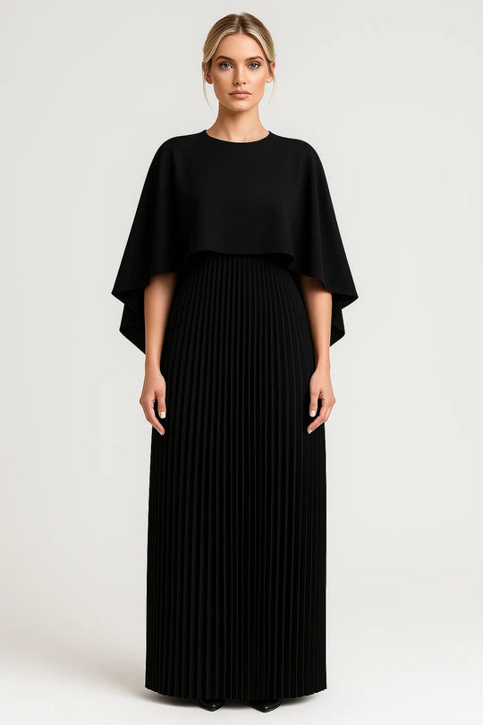 Plisséjurk Dames | Cape-effect & Vloeiende Silhouet
