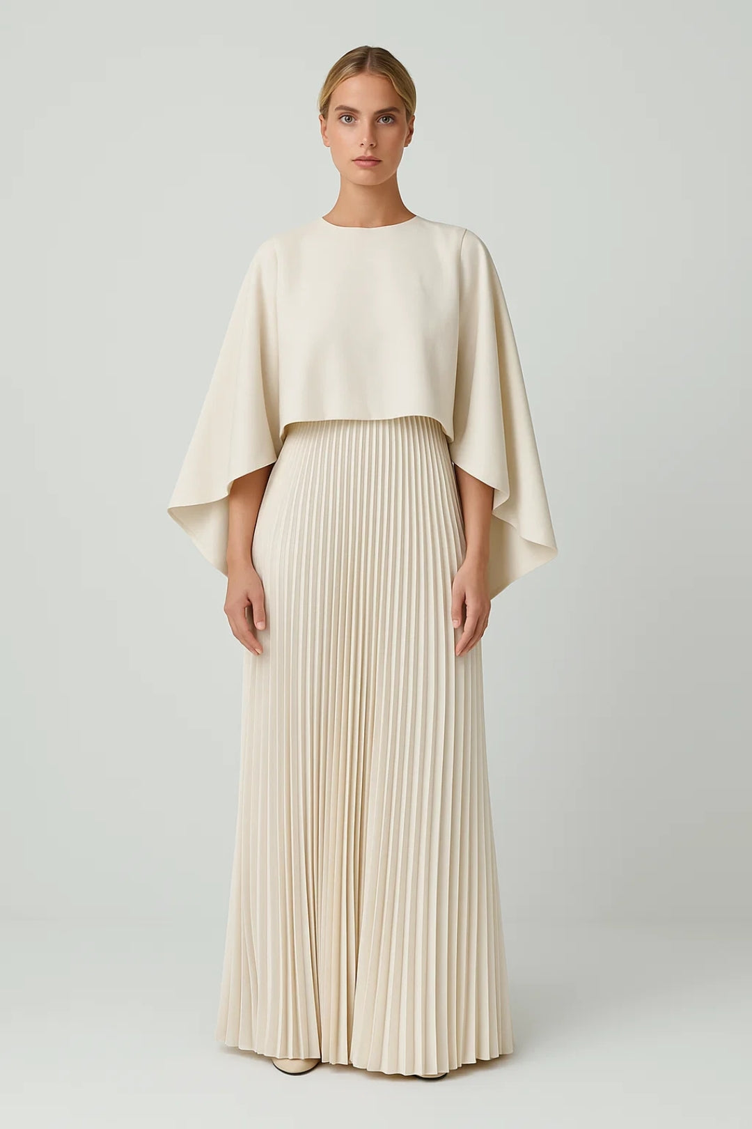 Plisséjurk Dames | Cape-effect & Vloeiende Silhouet