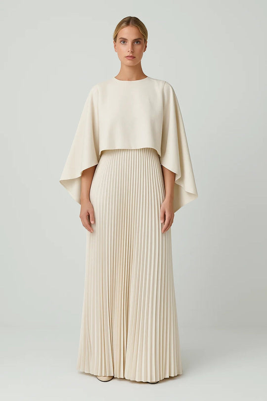 Plisséjurk Dames | Cape-effect & Vloeiende Silhouet