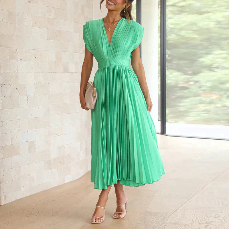 Plissiertes Midi-Galakleid Damen mit Schmeichelhafter Silhouette - Iris 4