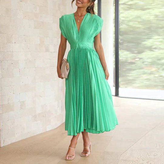 Plissiertes Midi-Galakleid Damen mit Schmeichelhafter Silhouette - Iris 4