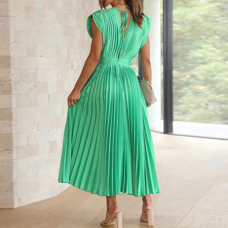 Plissiertes Midi-Galakleid Damen mit Schmeichelhafter Silhouette - Iris 6