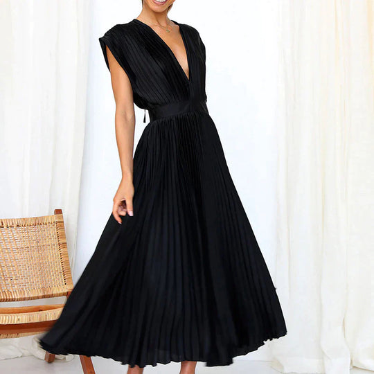 Plissiertes Midi-Galakleid Damen mit Schmeichelhafter Silhouette - Iris 9