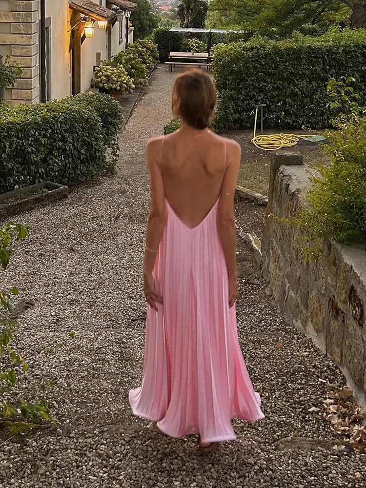 Plissiertes Neckholder-Kleid Damen Elegant für Festliche Anlässe - Amélie