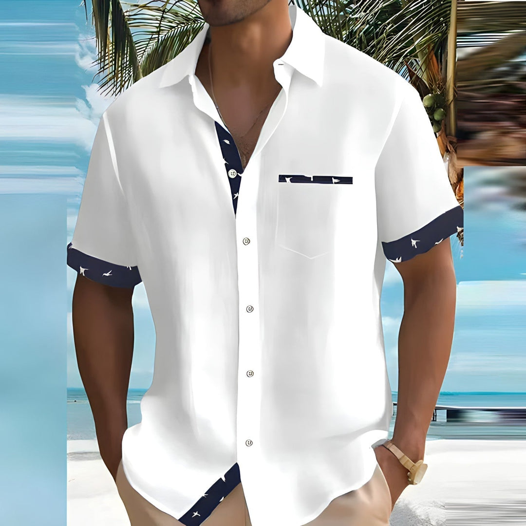 Polo Heren | Korte Mouwen & Vogelprint Details
