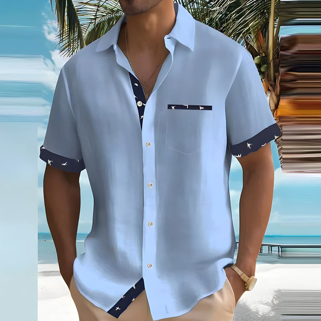 Polo Heren | Korte Mouwen & Vogelprint Details
